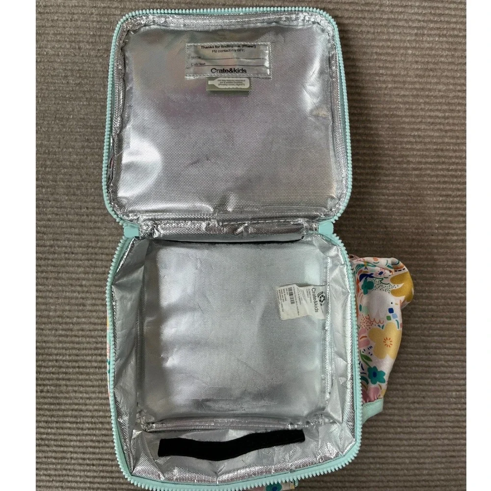 Crate & Kids Floral Rainbow Backpack and Lunch Box Set Embroidered 'Finley'